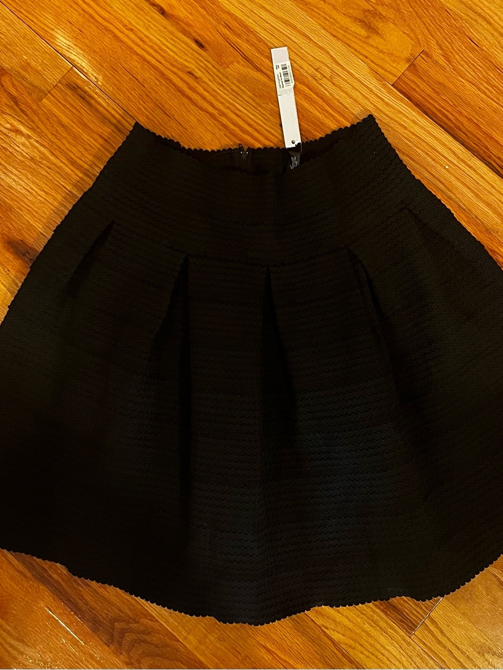 NWT Aqua Black Textured Circle Skirt